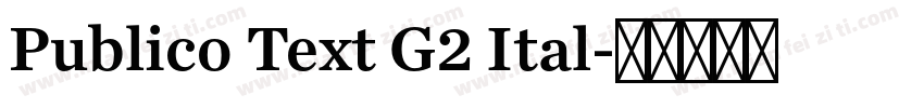 Publico Text G2 Ital字体转换
